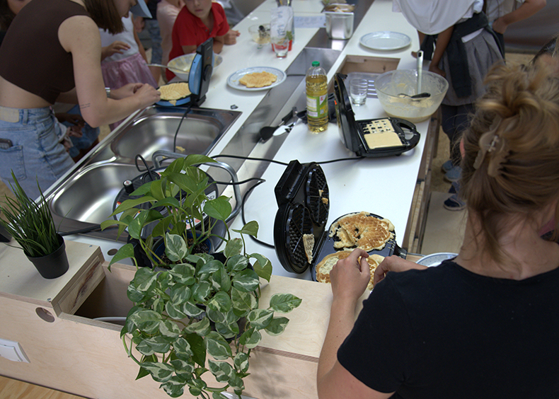 Projekt Moving Kitchen, Aufnahme vom Probekochen