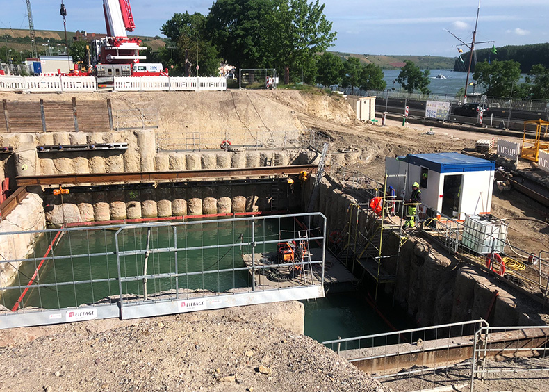 Baustelle Brücke/Unterführung Nierstein