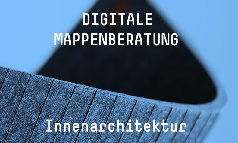 Stilisierter Text: Digitale Mappenberatung / Innenarchitektur