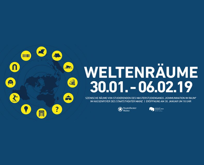 Plakat Veranstaltung Weltenräume Fachrichtung Innenarchitektur