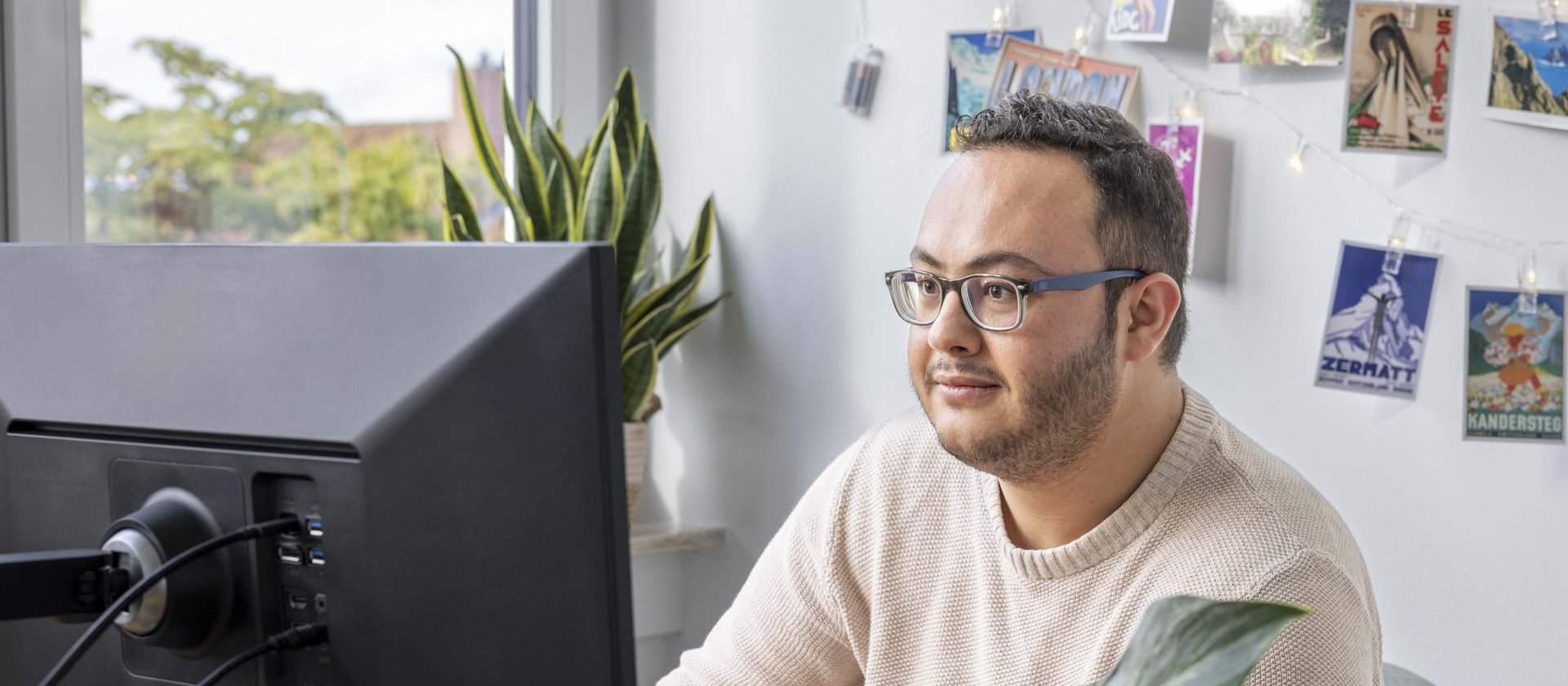 Studieremder am PC